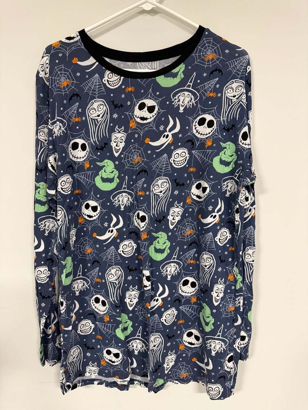 Little Sleepies The Nightmare Before Christmas Long Sleeve Pajama Top Mens Large
